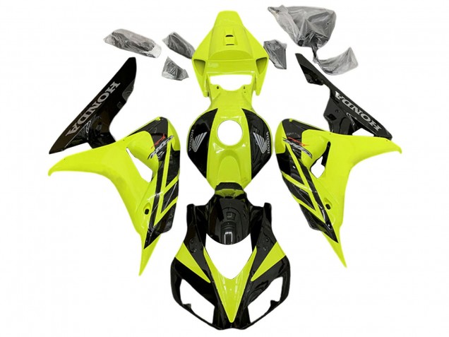Carénages Moto Honda CBR1000RR 2006-2007 - Jaune Noir Brillant