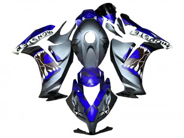 Carénages Moto Honda CBR1000RR 2012-2016 - Bleu Gris Noir Mat Requin