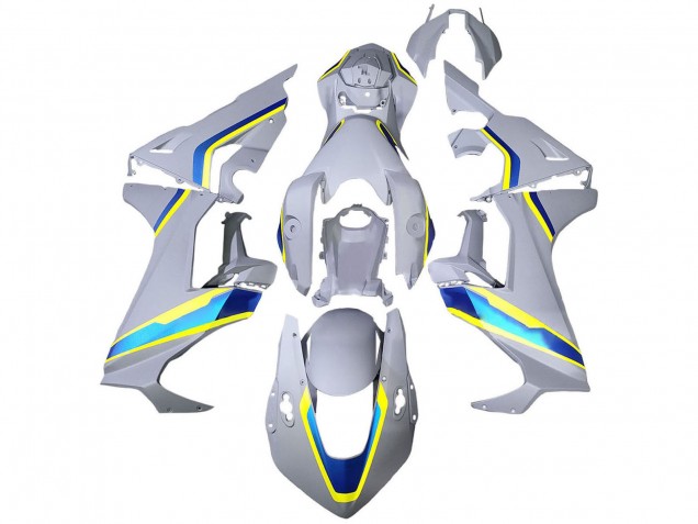 Carénages Moto Honda CBR1000RR 2017-2023 - Blanc Bleu Jaune