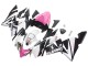 Carénages Moto Kawasaki ZX10R 2004-2005 - Noir Rose Blanc Playboy Motul