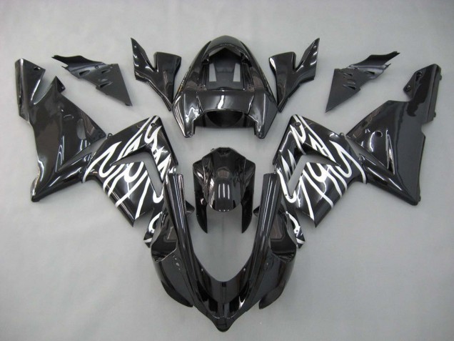 Carénages Moto Kawasaki ZX10R 2004-2005 - Noir Blanc