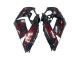 Kits Carénage Moto Kawasaki ZX14R ZZR1400 2006-2011 - Noir Brillant Rouge Flamme