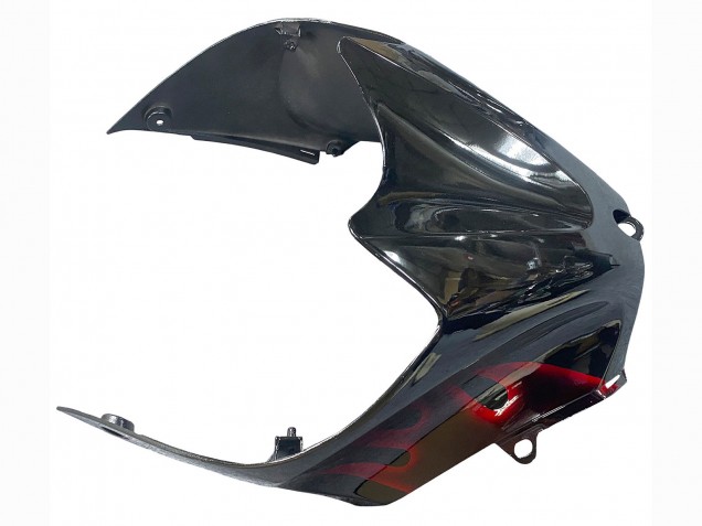 Kits Carénage Moto Kawasaki ZX14R ZZR1400 2006-2011 - Noir Brillant Rouge Flamme