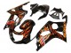 Carénages Moto Suzuki GSXR1000 2000-2002 - Noir Brillant Orange Flamme