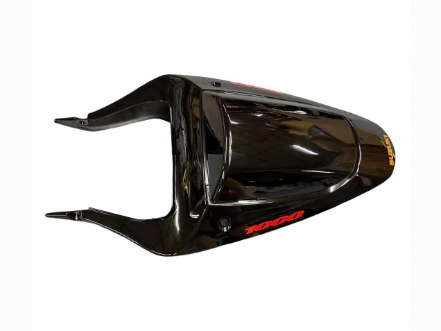 Carénages Moto Suzuki GSXR1000 2000-2002 - Noir Brillant Orange Flamme