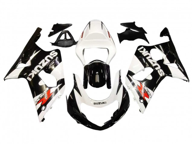 Carénages Moto Suzuki GSXR1000 2000-2002 - Blanc Noir Brillant Rouge
