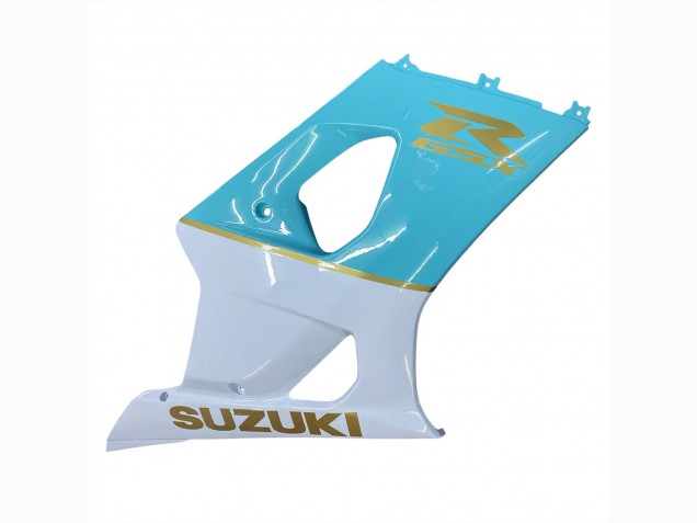 Carénages Moto Suzuki GSXR 1000 2003-2004 - Blanc Bleu Clair Or