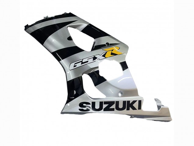 Carénages Moto Suzuki GSXR 1000 2003-2004 - Noir Brillant Argent Gris Jaune