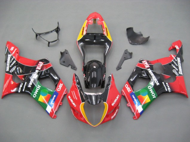 Carénages Moto Suzuki GSXR 1000 2003-2004 - Rouge Jaune Bleu Vert Noir JOMO