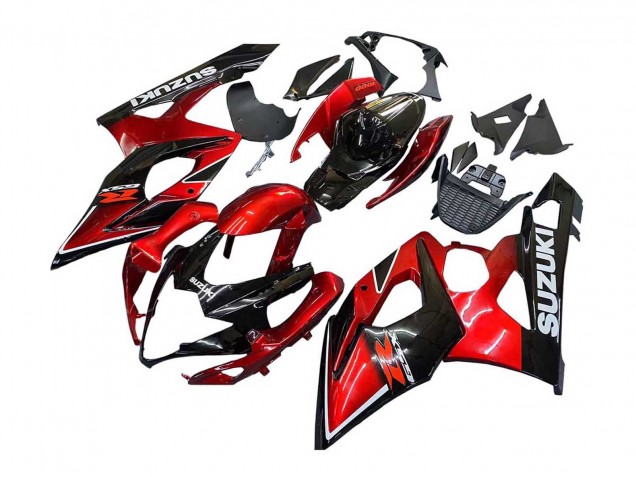 Carénages Moto Suzuki GSXR 1000 2005-2006 - Rouge Noir Brillant