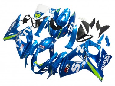 Carénages Moto Suzuki GSXR 1000 2009-2016 - Bleu Clair Vert Motul 29 Ecstar