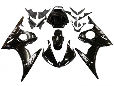 Carénages Moto Yamaha YZF 600 R6 2005 - Noir Brillant