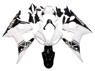 Carénages Moto Yamaha YZF 600 R6 2005 - Blanc Noir