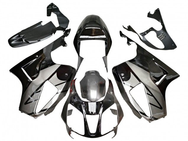 Carénages Moto Honda VTR1000 2000-2006 - Argent Noir Brillant