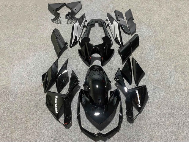 Carénages Moto Kawasaki Z1000 2010-2013 - Noir Brillant Blanc