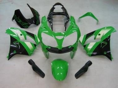 Carénage Moto Kawasaki ZX9R 2002-2003 - Vert Blanc Noir