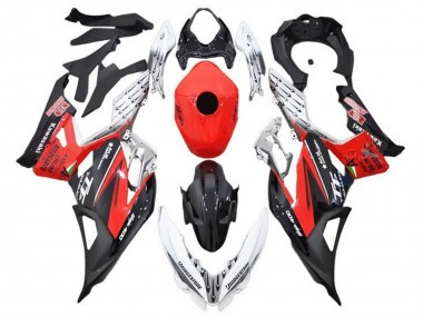 Carénages Moto Kawasaki Ninja 400 2018-2024 - Blanc Rouge Noir