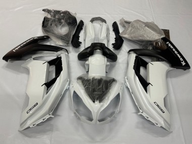 Carénages Moto Kawasaki Ninja 650 EX650 2012-2016 - Blanc Perle Noir Mat
