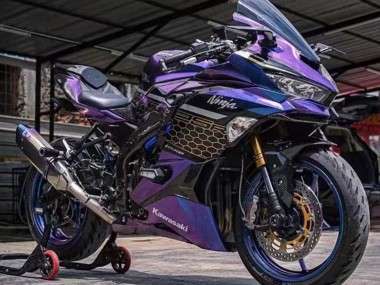 Carénages Moto Kawasaki ZX25R ZX-25R 2019-2025 - Violet Bleu Or Pente Rayon de Miel