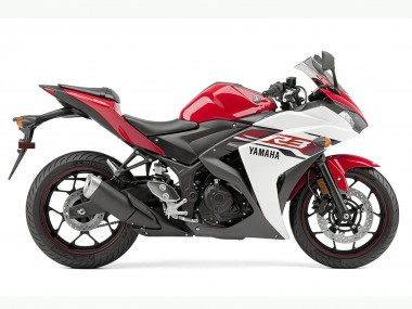 Carénage Moto Yamaha YZF R3 2015-2018 - Blanc Rouge Noir