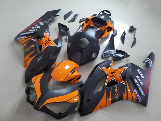 Carénages Moto Honda CBR1000RR 2004-2005 - Orange Noir Mat Rockstar