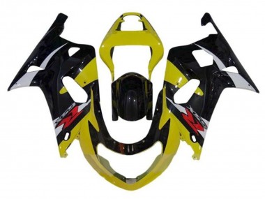 Carénages Moto Suzuki GSXR1000 2000-2002 - Jaune Argent Noir Brillant Rouge