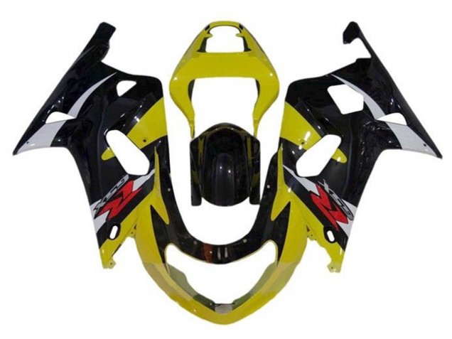 Carénages Moto Suzuki GSXR1000 2000-2002 - Jaune Argent Noir Brillant Rouge