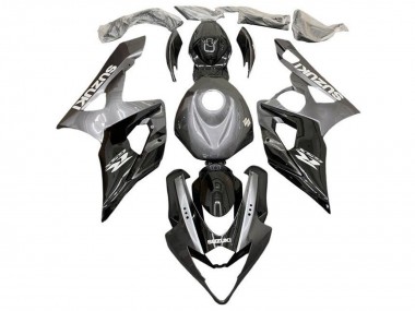 Carénages Moto Suzuki GSXR 1000 2005-2006 - Argent Noir