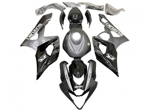 Carénages Moto Suzuki GSXR 1000 2005-2006 - Argent Noir