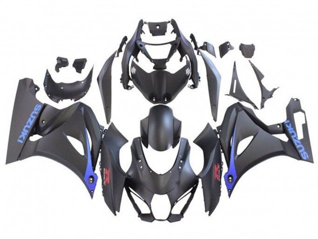 Carénages Moto Suzuki GSXR1000 2017-2024 - Noir Mat Bleu