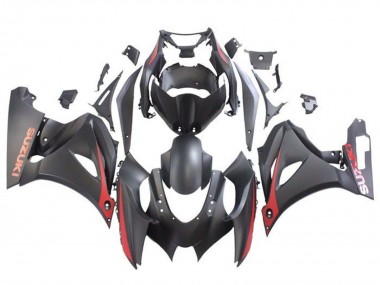 Carénages Moto Suzuki GSXR1000 2017-2024 - Noir Mat Rouge Mat