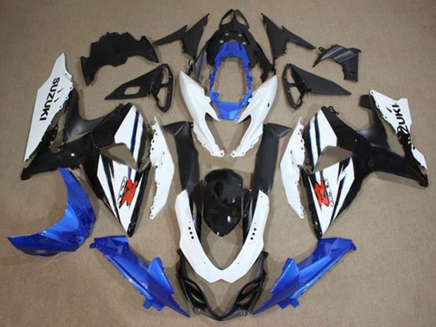 Kit Carénages Moto Suzuki GSXR 1000 2009-2016 - Blanc Bleu Noir