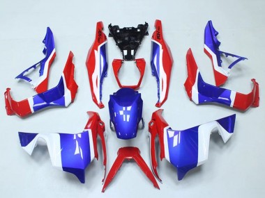 Carénages Moto Honda ADV150 2018-2021 - Blanc Rouge Bleu