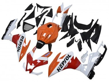 Carénages Moto Aprilia RS4 50 125 2012-2018 - Orange Blanc Rouge Noir Brillant Repsol