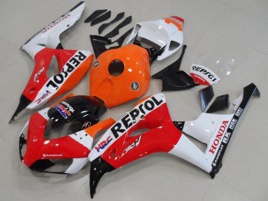 Carénage Moto Honda CBR1000RR 2006-2007 - Orange Blanc Rouge Noir Brillant Repsol HRC