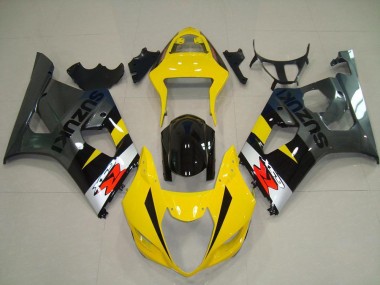 Carénages Moto Suzuki GSXR 1000 2003-2004 - Jaune Argent Gris Noir Rouge