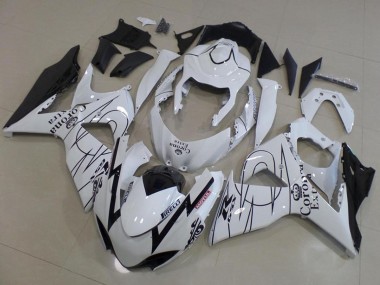 Carénages Moto Suzuki GSXR 1000 2009-2016 - Blanc Noir Corona Courses