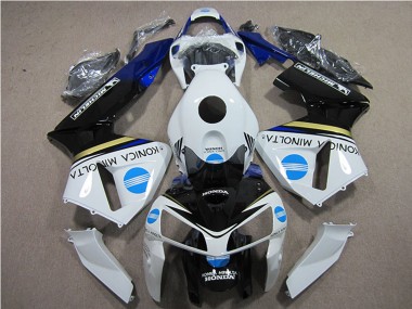 Carénages Moto Honda CBR600RR 2005-2006 - Blanc Bleu Jaune Noir Brillant Konica Minolta