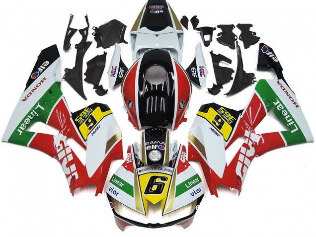 Carénages Moto Honda CBR1000RR 2012-2016 - Blanc Rouge Jaune Vert Doublerar Viar 6