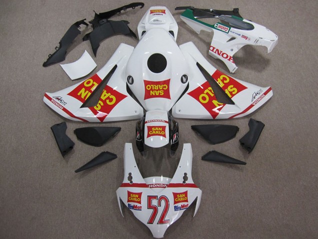 Carénages Moto Honda CBR1000RR 2008-2011 - Blanc Rouge Jaune San Carlo 52