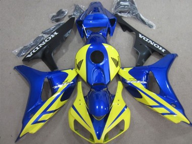 Carénages Moto Honda CBR1000RR 2006-2007 - Bleu Jaune Noir Brillant