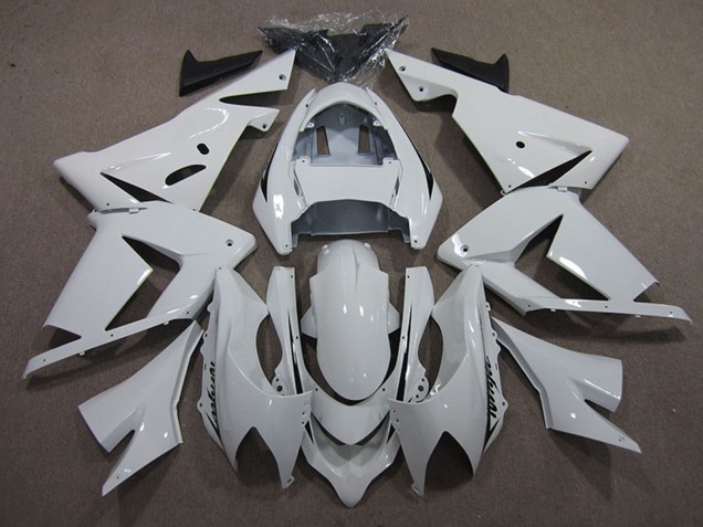 Carénages Moto Kawasaki ZX10R 2004-2005 - Blanc Noir Décalque