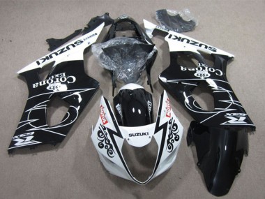 Carénages Moto Suzuki GSXR 1000 2003-2004 - Blanc Noir Brillant Corona Extra Motul
