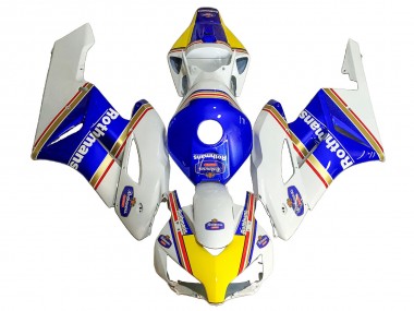 Carénages Moto Honda CBR1000RR 2004-2005 - Blanc Bleu Jaune Rothmans