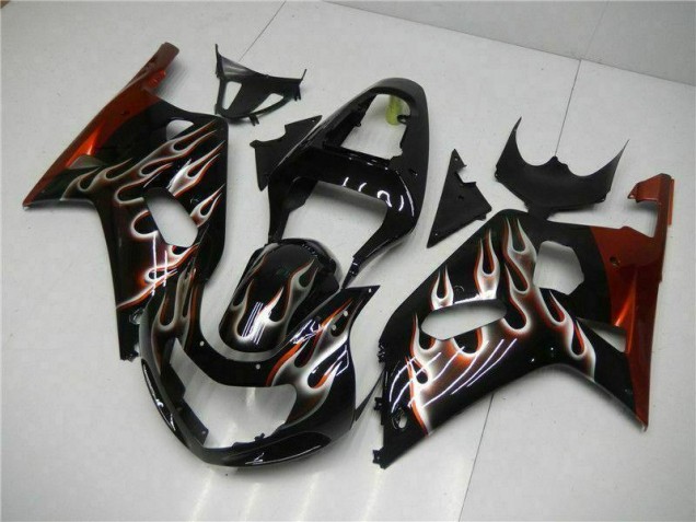 Noir 01-03 Suzuki GSXR 600/750 Kit Carénages Motos & Plastique Noir 01-03 Suzuki GSXR 600/750 Kit Carénages Motos & Plastique