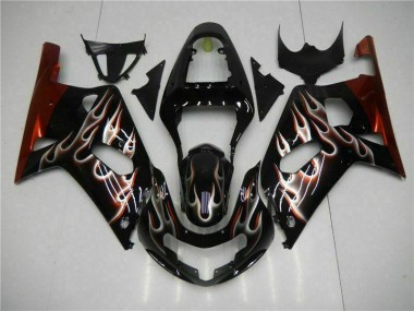 Noir 01-03 Suzuki GSXR 600/750 Kit Carénages Motos & Plastique