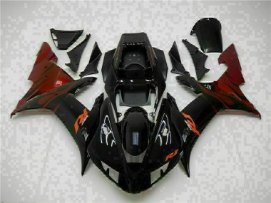 Noir 02-03 Yamaha YZF R1 Carénages ABS