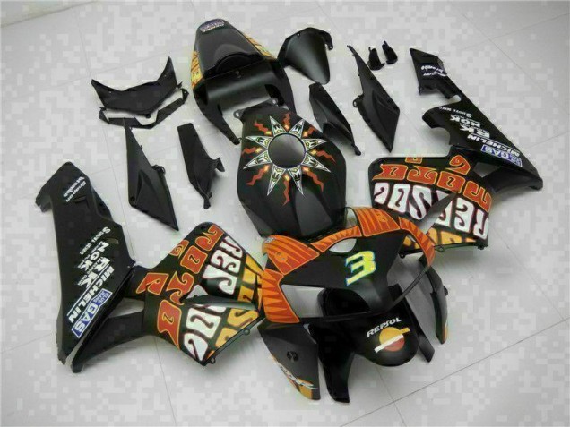 Noir 05-06 Honda CBR600RR Kit Carénages Motos & Plastique Noir 05-06 Honda CBR600RR Kit Carénages Motos & Plastique