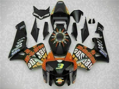 Noir 05-06 Honda CBR600RR Kit Carénages Motos & Plastique