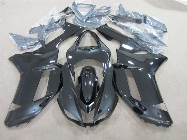 Noir 07-08 Kawasaki ZX6R Kit Carénages Motos Complet